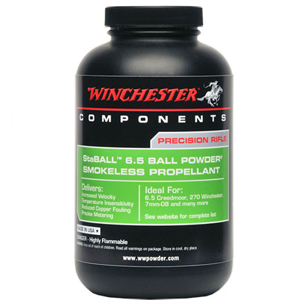 winchester staball 6.5 smokeless powder