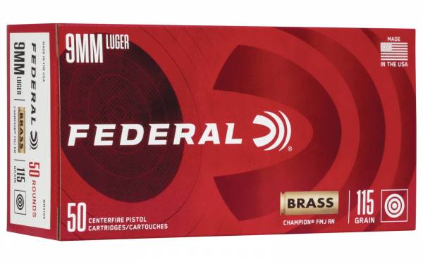 federal champion brass centerfire handgun ammo