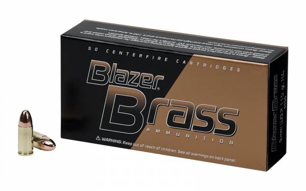 blazer brass 9mm luger 115 grain handgun ammo